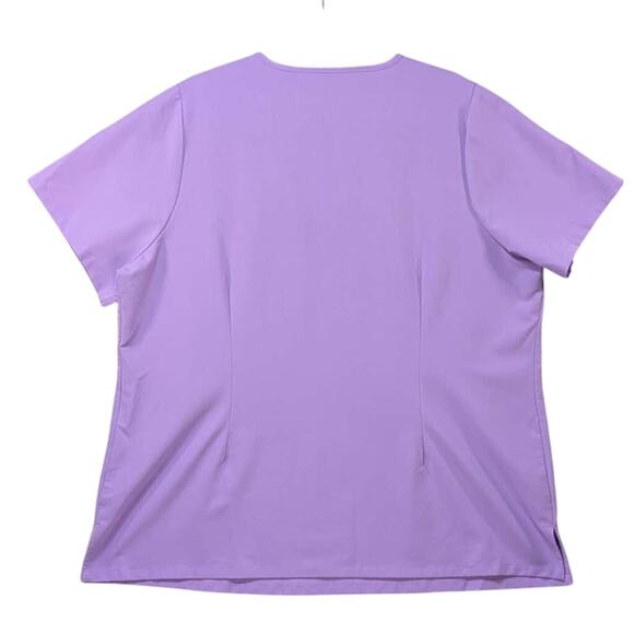 Mandala Scrub Tops Lot 3 Equa-Tek One Pocket Purple Lavender Gray Womens 2XL - Picture 4 of 16